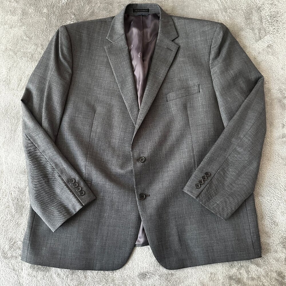 Lauren Ralph Lauren Men's 100% Wool Blazer Jacket Gray 50 R Regular Sport Coat